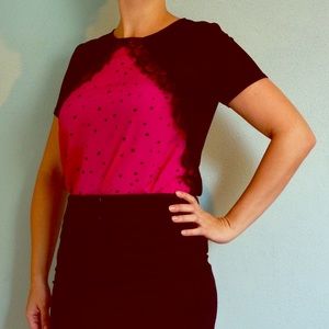 Worthington pink and black top